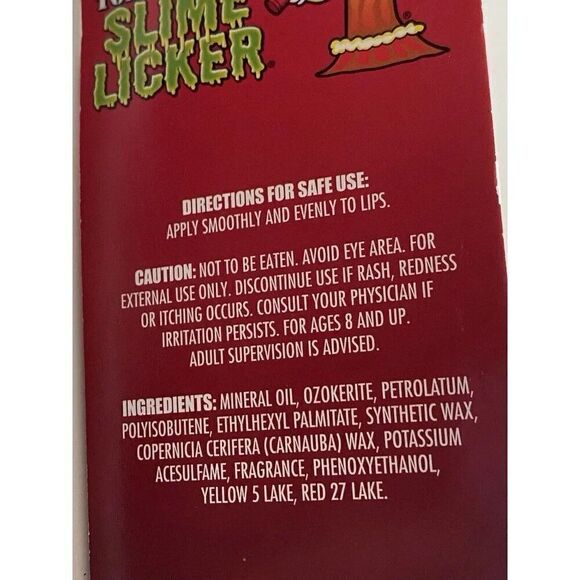 Toxic Waste Slime Licker Strawberry Humongous Flavored Lip Balm 0.67 Oz NEW - Picture 6 of 8